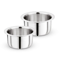 Desidine triply Stainless Steel Induction Friendly Flat Bottom Tope Without Lid