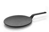 DesiDine Pre-Seasoned Cast Iron Roti Tawa with Long Handle, 10 Inches (25 cm)