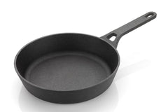 DesiDine 2 Pcs Cast Iron Combo (24 cm Frypan+ 9 Pit Paniyaram) With Silicon Handle Grip