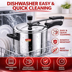 DesiDine Triply Stainless Steel Inner Lid Pressure Cooker