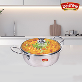 DesiDine Triply Stainless Steel Mini Sauce Pot/Mini Biryani Pot