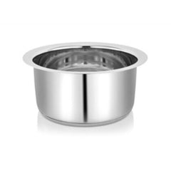 Desidine triply Stainless Steel Induction Friendly Flat Bottom Tope Without Lid