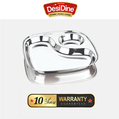 DESIDINE Stainless Steel 2 in 1 Snack Plates