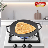 DesiDine Cast Iron Roti Tawa (Double Handle Concave Tawa, 28 cm)