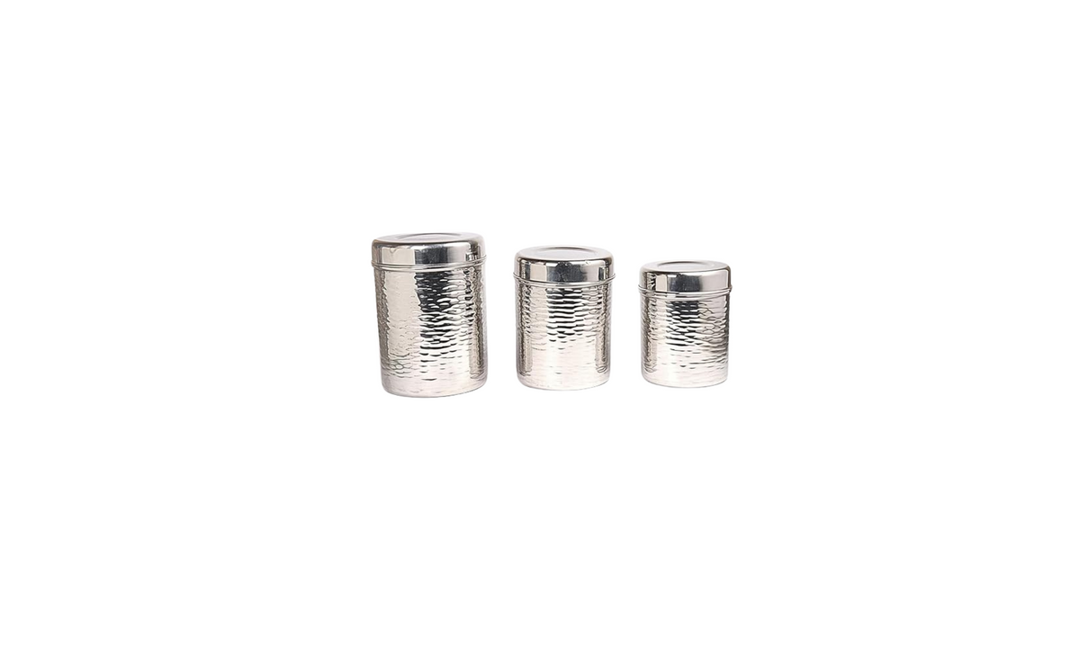 DesiDine Classic Hammered Kitchen Storage Set – Style Meets Utility
