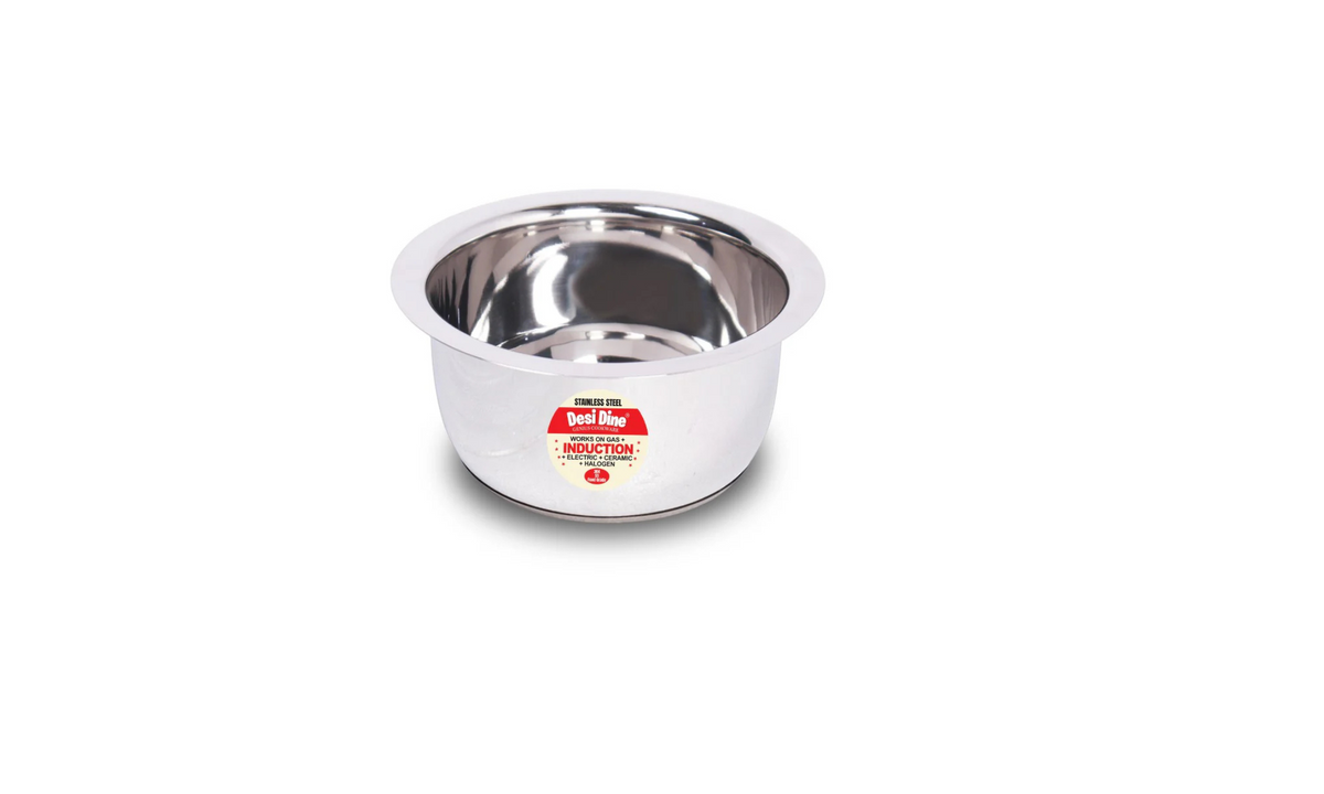 DesiDine Professional-Grade Sandwich Bottom Tope – Mirror Finish Cookware