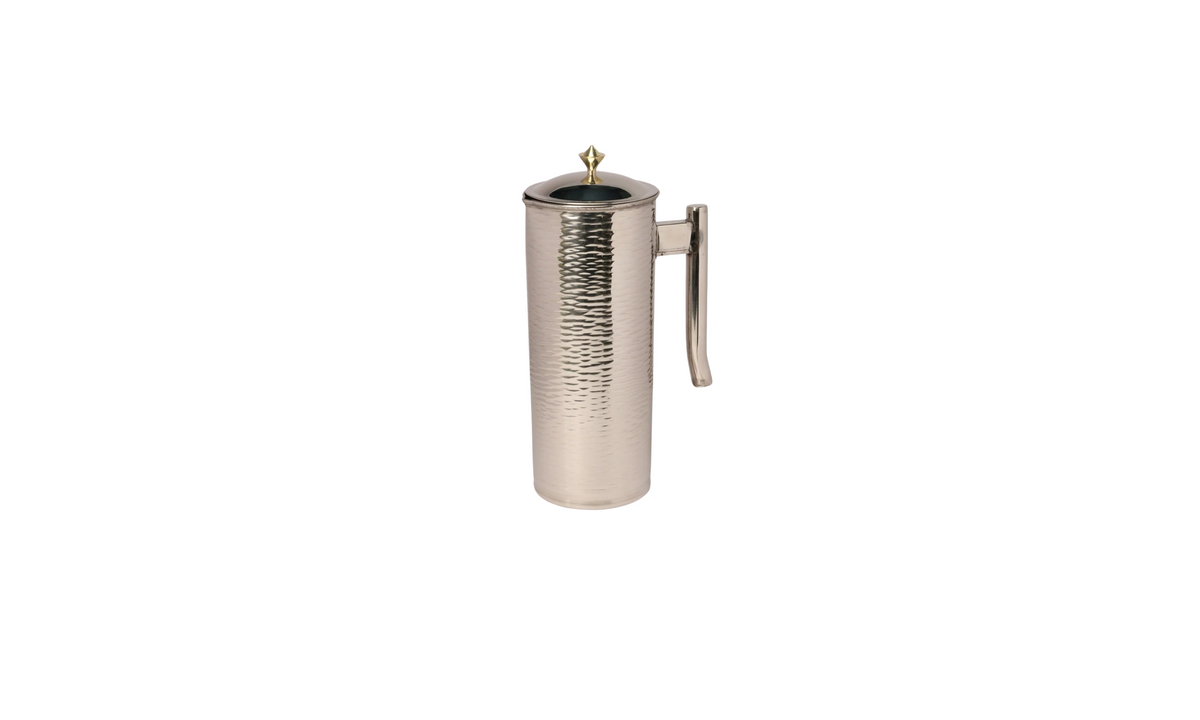 DesiDine Stainless Steel Water Hammered Design Water Jug