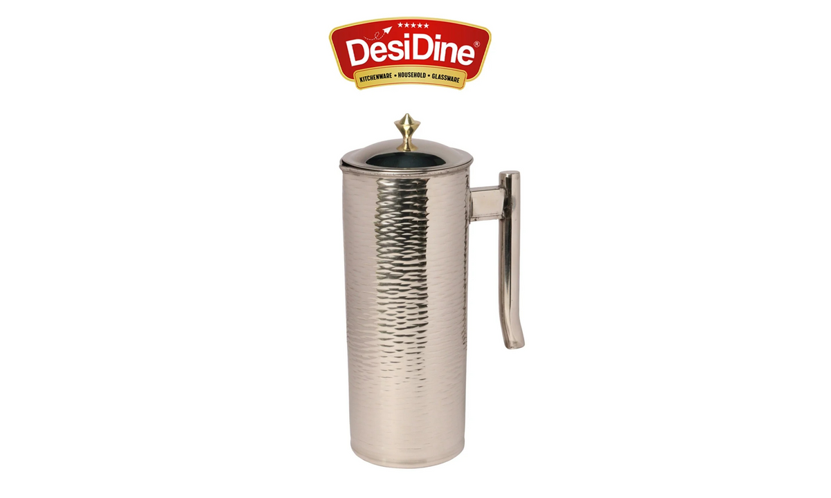 Functionality and Style Come Together in the Desi Dine Hammered Silver Water Jug