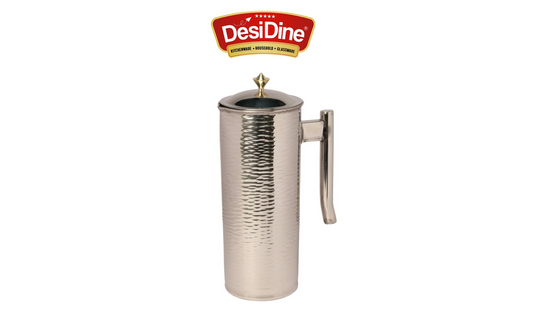 Functionality and Style Come Together in the Desi Dine Hammered Silver Water Jug