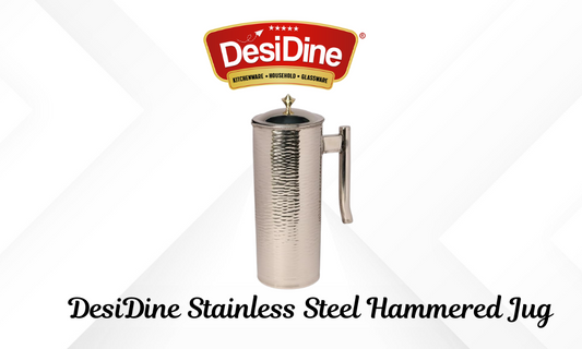 DesiDine's Hammered Stainless Steel Jug: A Classy Way to Drink water