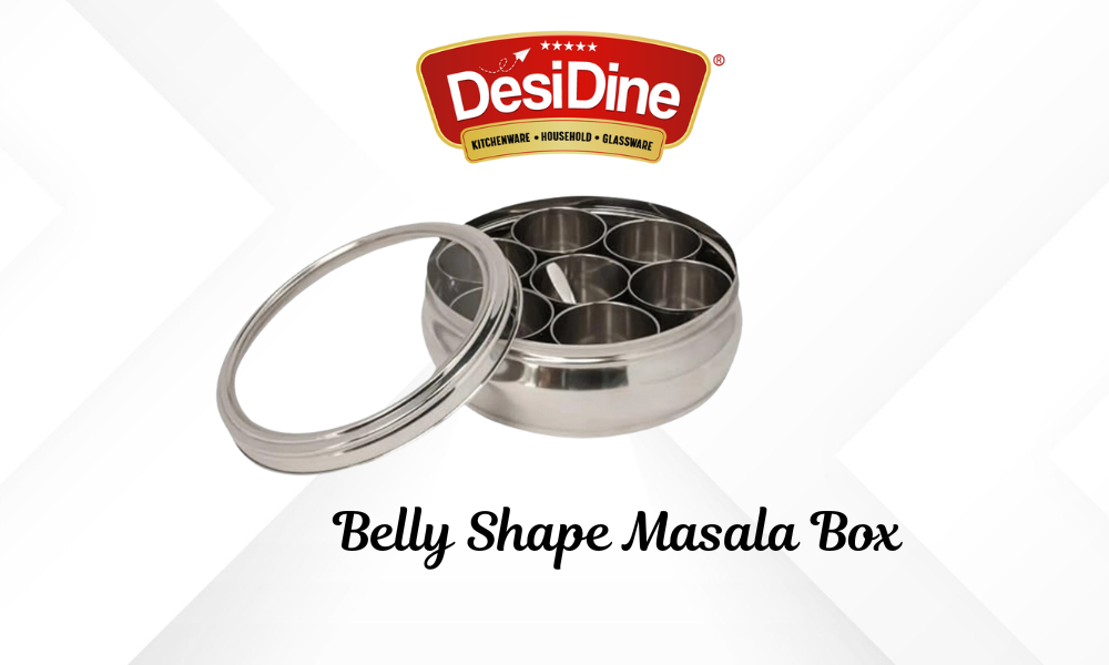 Simply Spice Storage: DesiDine's Stainless Steel Belly Shape Masala Box Organizer