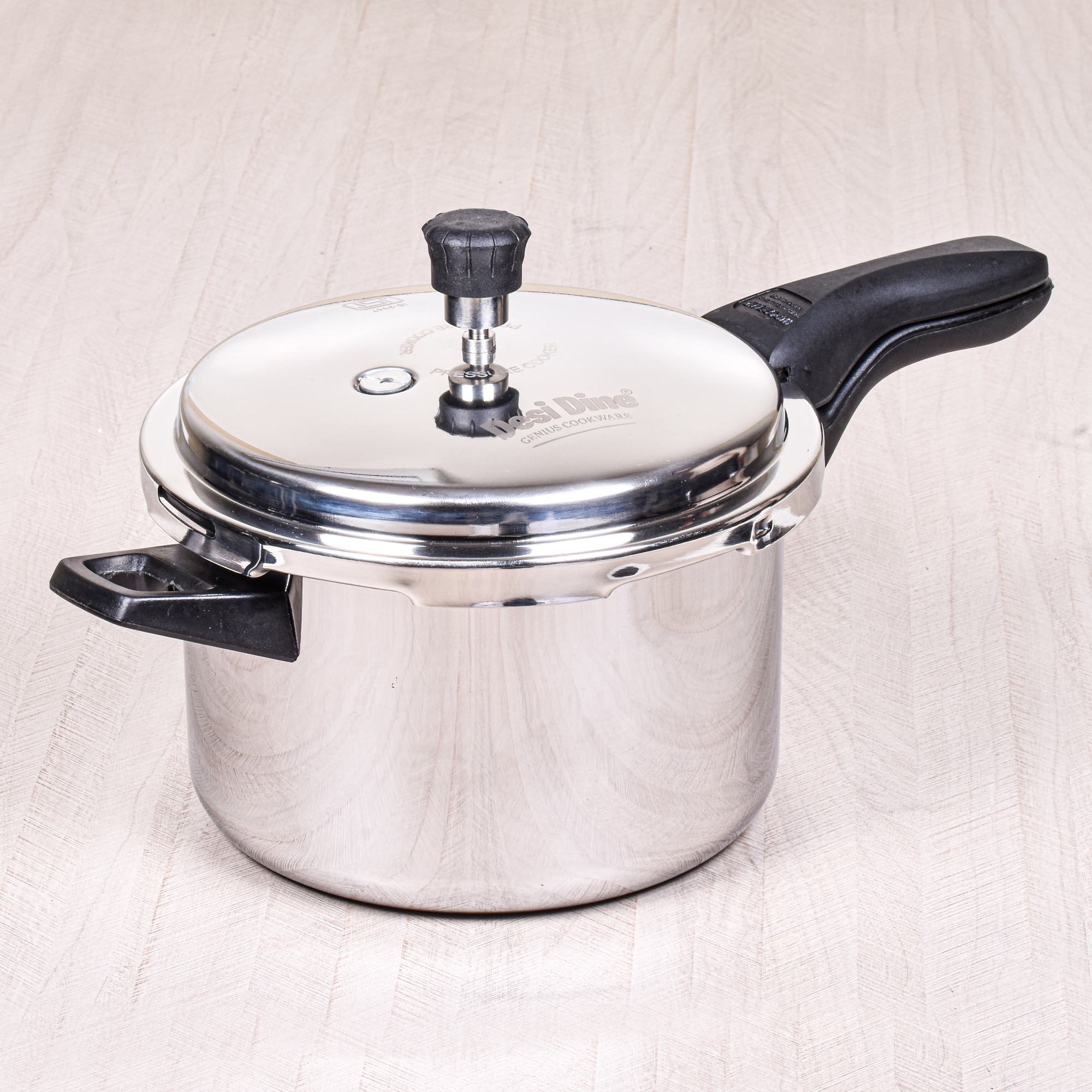 DesiDine Triply Stainless Steel Outer Lid Pressure Cooker