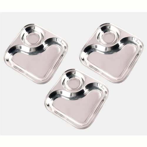 DESIDINE Stainless Steel 2 in 1 Snack Plates