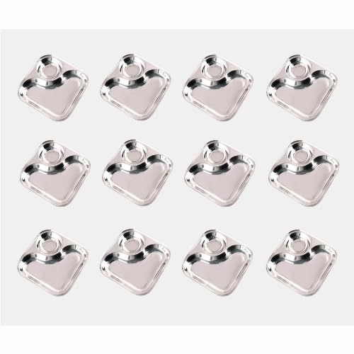 DESIDINE Stainless Steel 2 in 1 Snack Plates