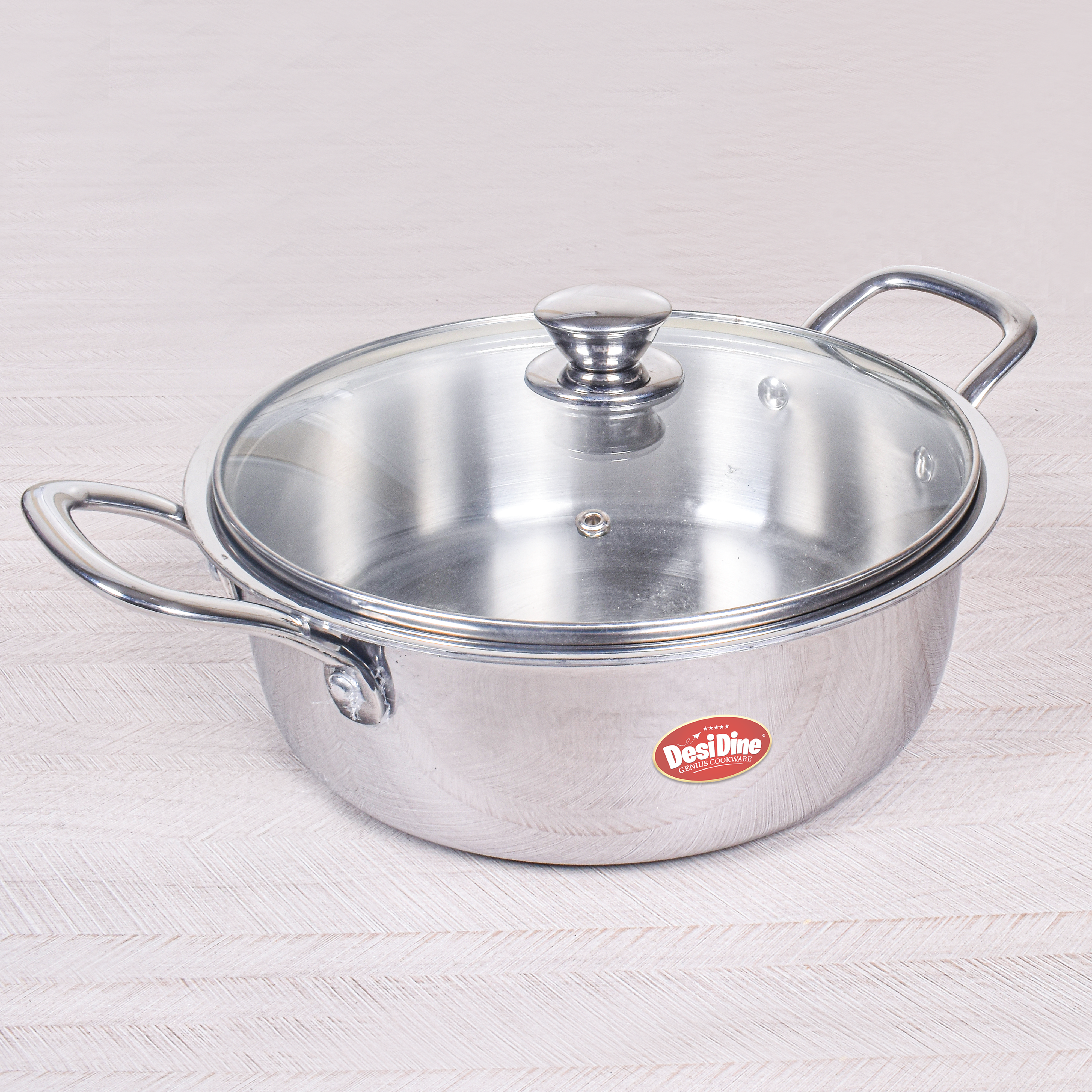 DesiDine Triply Stainless Steel Mini Sauce Pot/Mini Biryani Pot