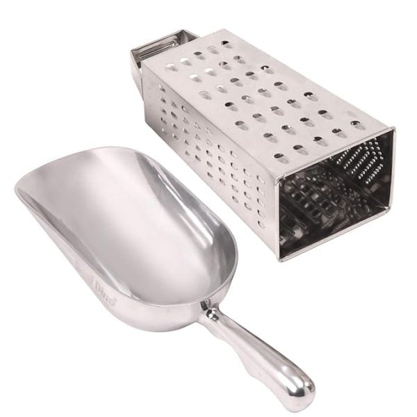 DesiDine Combo Pack of 1 pc Atta Scoop & 1 Pc 5 in 1 Vegetable Grater and Slicer Combo