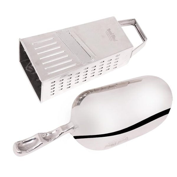 DesiDine Combo Pack of 1 pc Atta Scoop & 1 Pc 5 in 1 Vegetable Grater and Slicer Combo