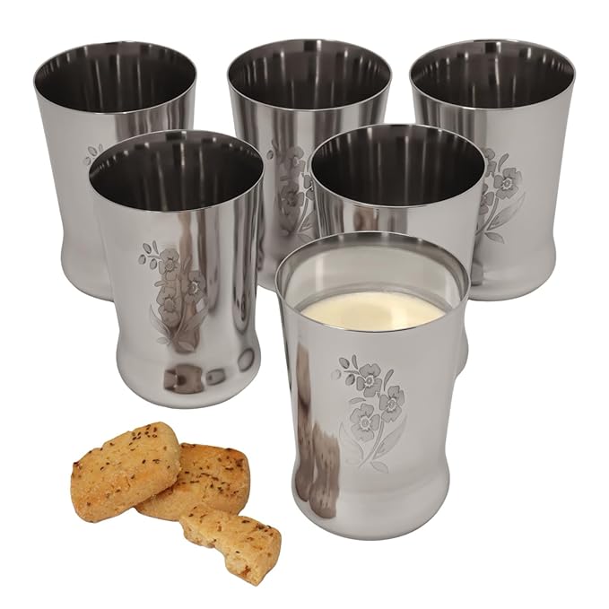 DesiDine Stainless Steel  Serving Glasses