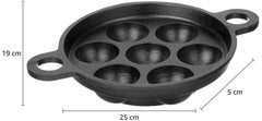 DesiDine Pre-Seasoned Cast Iron Paniyaram/Appam Pan (7-Pit)