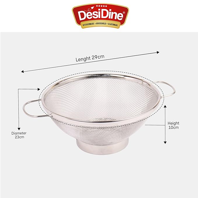 Desidine Stainless Steel Colander Basket | Mesh Strainer
