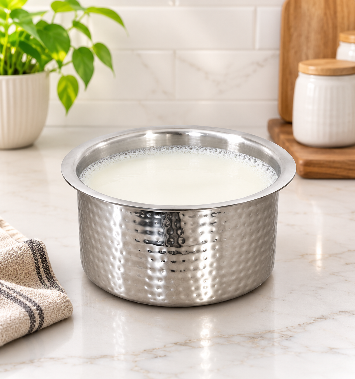 Desidine Triply Steel Hammered Tope Without Lid