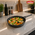 DesiDine Pre-Seasoned Cast Iron Fry pan With Silicon Handle Cover
