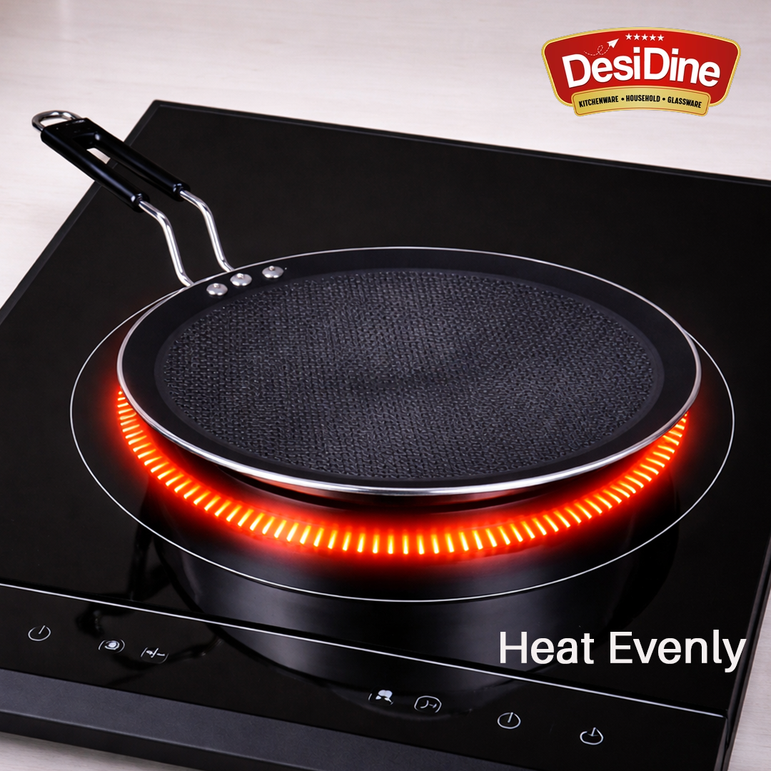 DesiDine Honeycomb Triply Roti Tawa Scratch Resistant (25 cm)