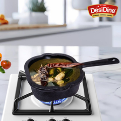 DesiDine Cast Iron Tadka Pan 10.5 cm, 1 kg