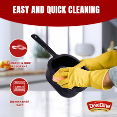 DesiDine Cast Iron Tadka Pan 10.5 cm, 1 kg