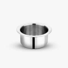 Desidine triply Stainless Steel Induction Friendly Flat Bottom Tope Without Lid