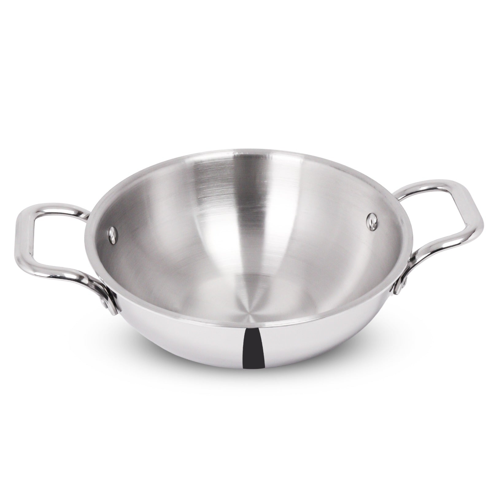 Desidine 3 Pcs Triply combo (2 pcs Triply Kadhai and 1 Pc Frypan)