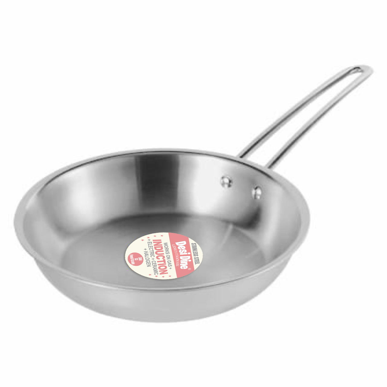 DesiDine Triply Stainless Steel Frypan