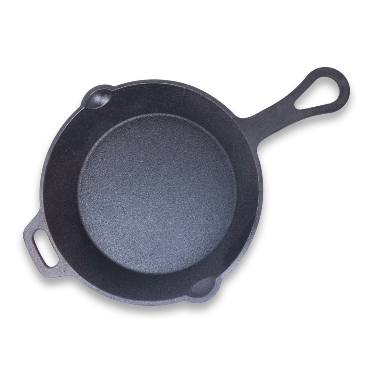 DesiDine Pre-Seasoned Cast Iron Frypan/Cast Iron Skillet, Gas and Induction Compatible 1.8 Litre, 26 cm