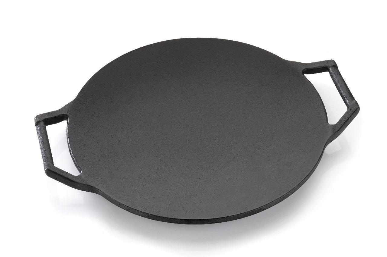 DesiDine Cast Iron Roti Tawa (Double Handle Concave Tawa, 28 cm)