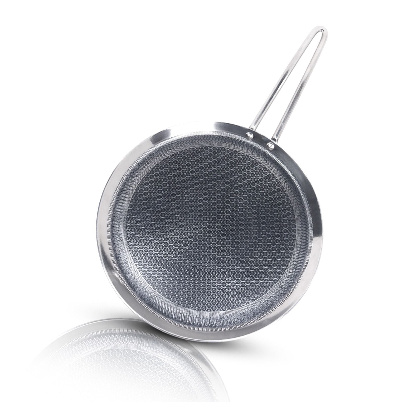 DesiDine Triply Stainless Steel Dosa Tawa with Honeycomb Pattern (30 cm)