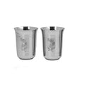DesiDine Stainless Steel Serving Glasses/Drinking Glass Set/Water Glass set of 2 pc