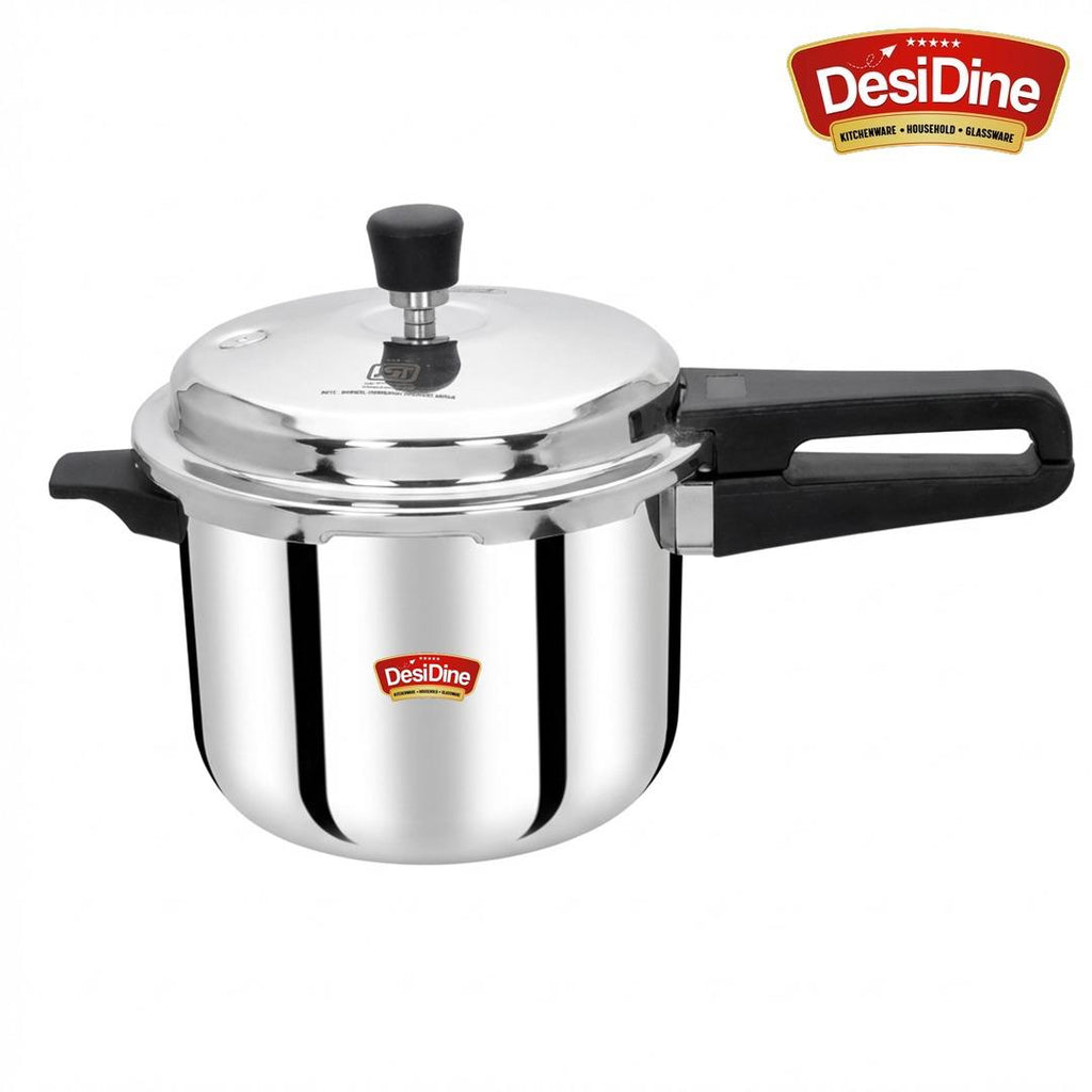 DesiDine Triply Stainless Steel Outer Lid Pressure Cooker