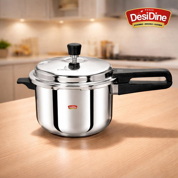 DesiDine Triply Stainless Steel Outer Lid Pressure Cooker