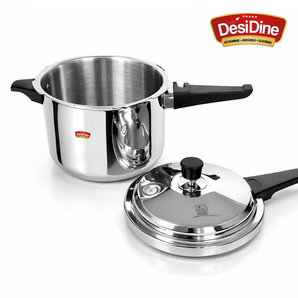 DesiDine Triply Stainless Steel Outer Lid Pressure Cooker
