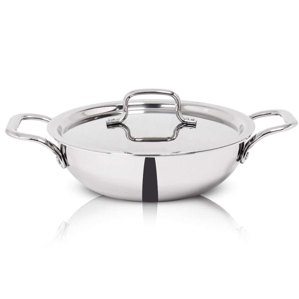 Desidine 3 Pcs Triply combo (2 pcs Triply Kadhai and 1 Pc Frypan)