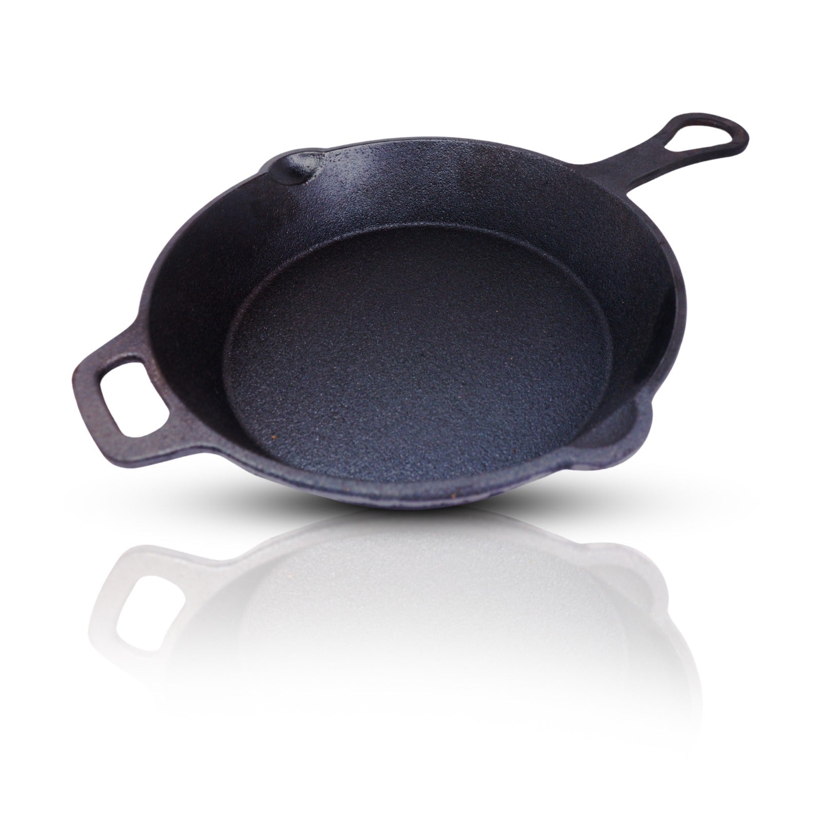 DesiDine Pre-Seasoned Cast Iron Frypan/Cast Iron Skillet, Gas and Induction Compatible 1.8 Litre, 26 cm