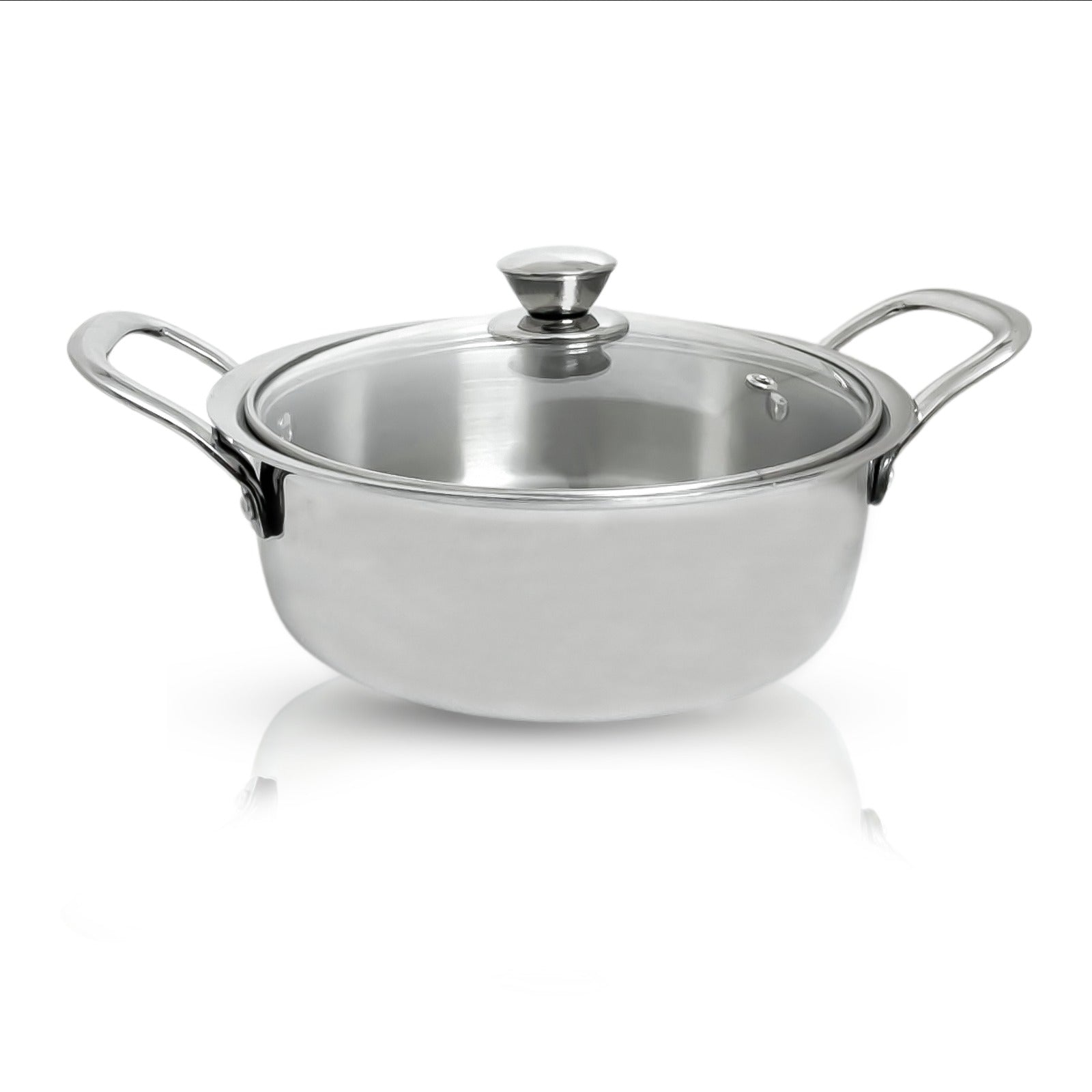 DesiDine Triply Stainless Steel Mini Sauce Pot/Mini Biryani Pot