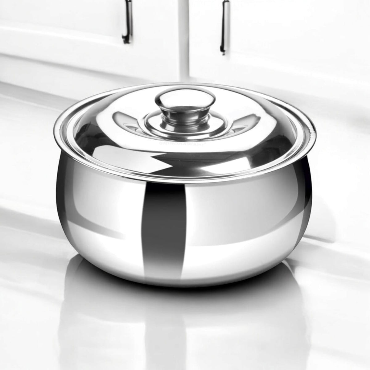 DesidDine Double Wall Stainless Steel Belly Shape Casserole, Insulated Thermal Serving Bowl