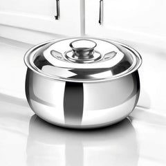 DesidDine Double Wall Stainless Steel Belly Shape Casserole, Insulated Thermal Serving Bowl