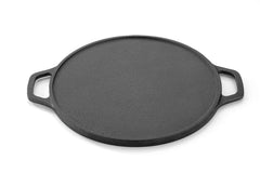 DesiDine Pre-Seasoned Cast Iron 2 in 1 Griddle Pan With Silicon Handle Grip (30 cm Diameter)