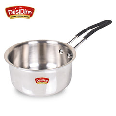 DesiDine Triply Stainless Steel Insulated Cool Grip Sauce Pan/Tea Pan