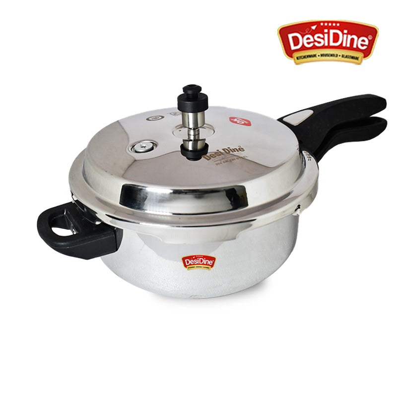DesiDine Triply Steel 3 Litres Pressure Pan Cooker
