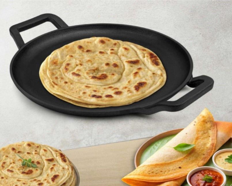 DesiDine Cast Iron multipurpose Tawa (28 cm)