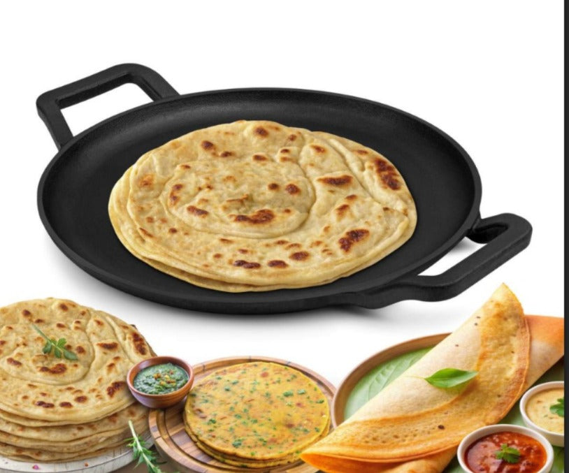 DesiDine Cast Iron multipurpose Tawa (28 cm)