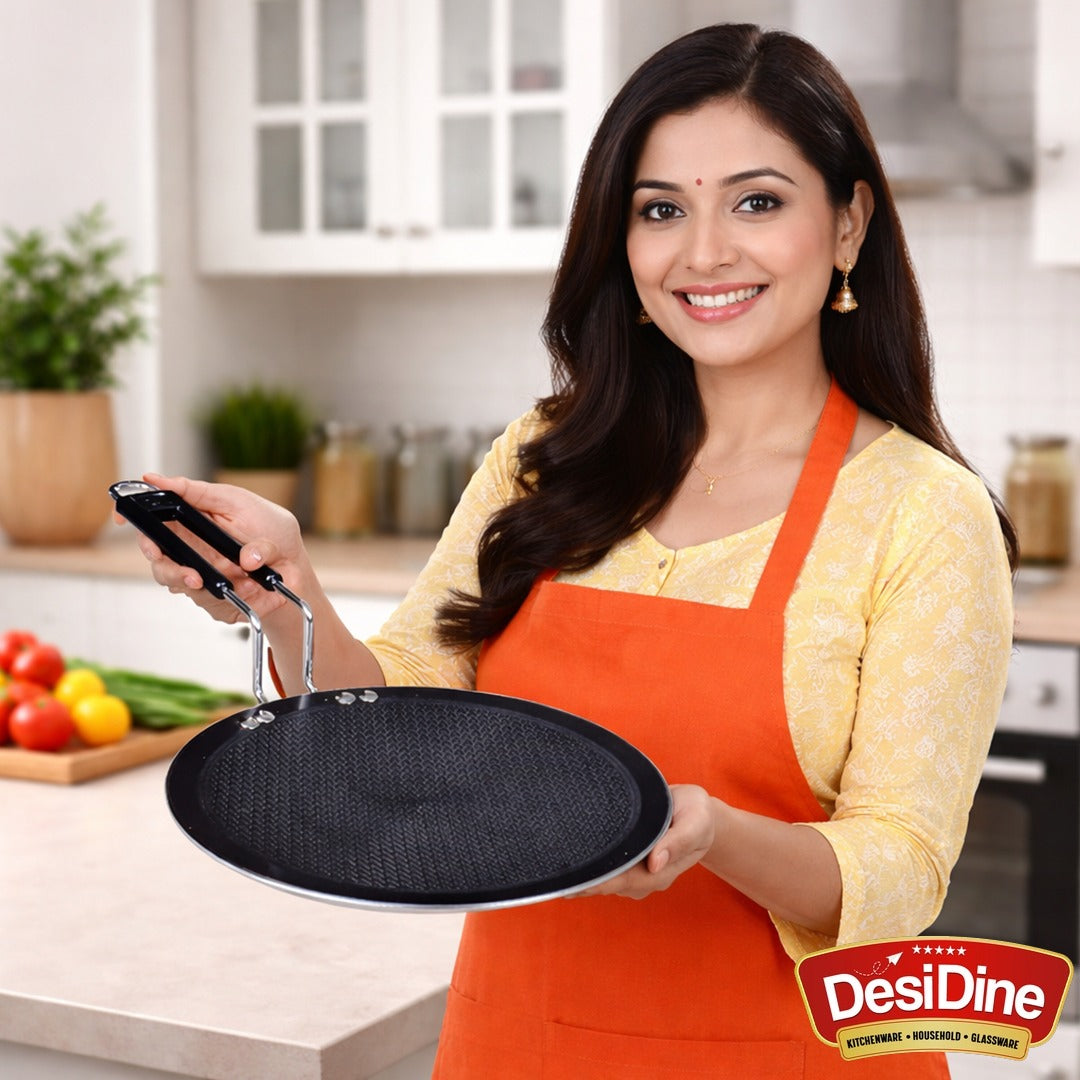 DesiDine Honeycomb Triply Roti Tawa Scratch Resistant (25 cm)
